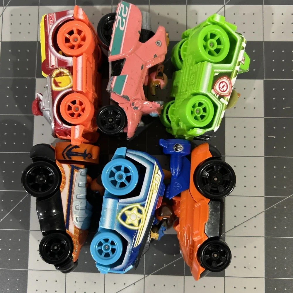 Paw Patrol Mighty Pups Super Paws Set TRUE METAL Car Assortment Lot of 6 toy car